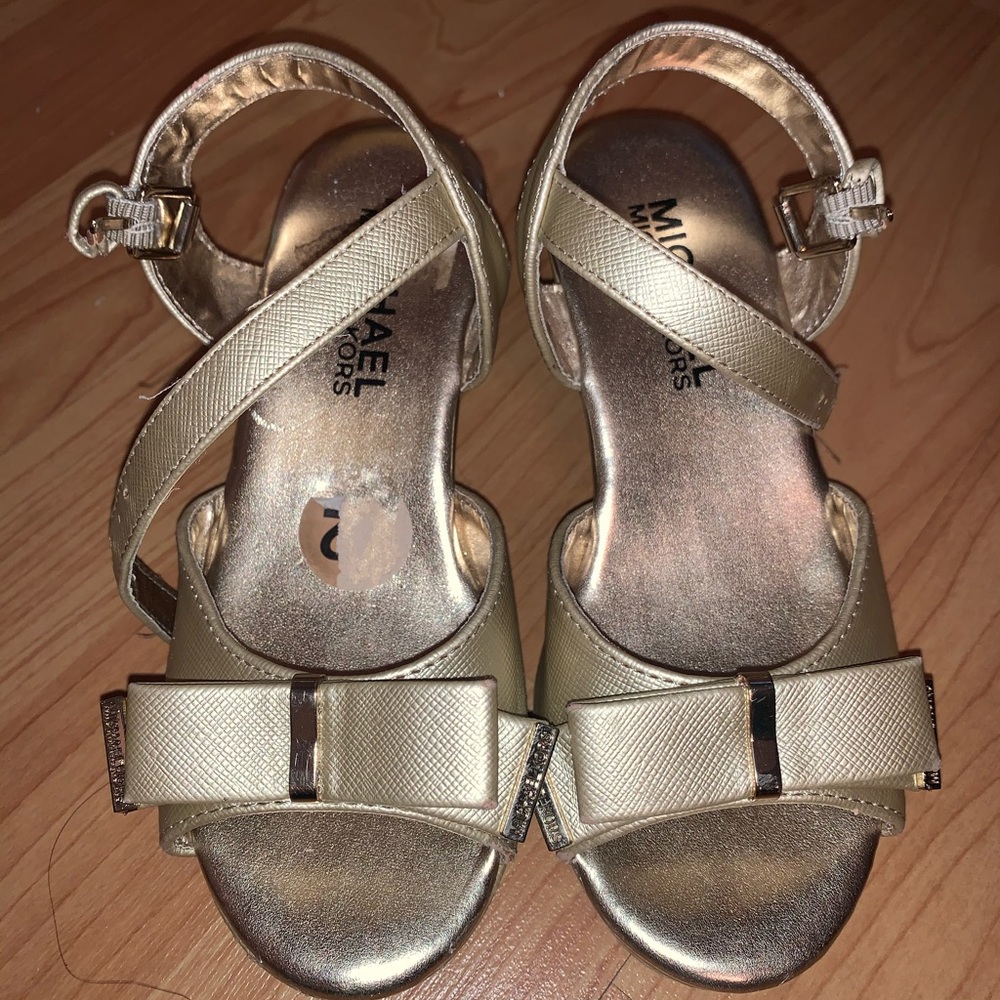 Michael Kors Gold Wedge size 12 little girl